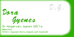 dora gyenes business card